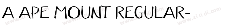 A APE MOUNT REGULAR字体转换